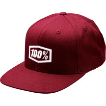 Icon Snapback Hat — One Size, Burgundy