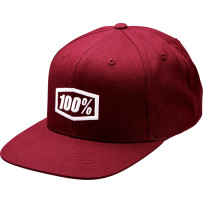 Icon Snapback Hat — One Size, Burgundy