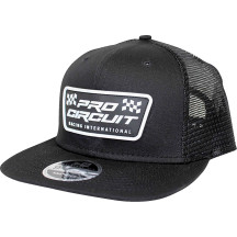Checkered Flag Patch New Era Hat — One Size, Snapback, Black