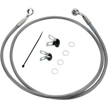 Extended Length Stainless Steel Brake Line Kit — 112.5 cm (44-3/8"), Oversize +15.2 cm (6"), Front