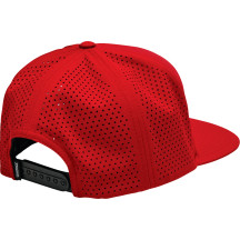 Badge Hat — One Size, Snapback, Red