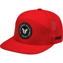 Badge Hat — One Size, Snapback, Red