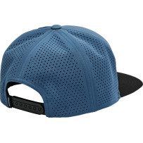 Badge Hat — One Size, Snapback, Black, Slate Blue