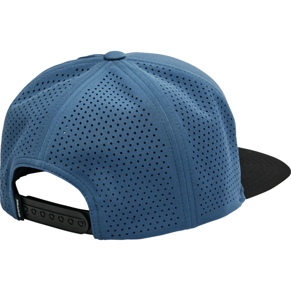 Badge Hat — One Size, Snapback, Black, Slate Blue