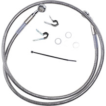 Extended Length Stainless Steel Brake Line Kit — 116 cm (45-3/4"), Oversize +10.2 cm (4"), Front