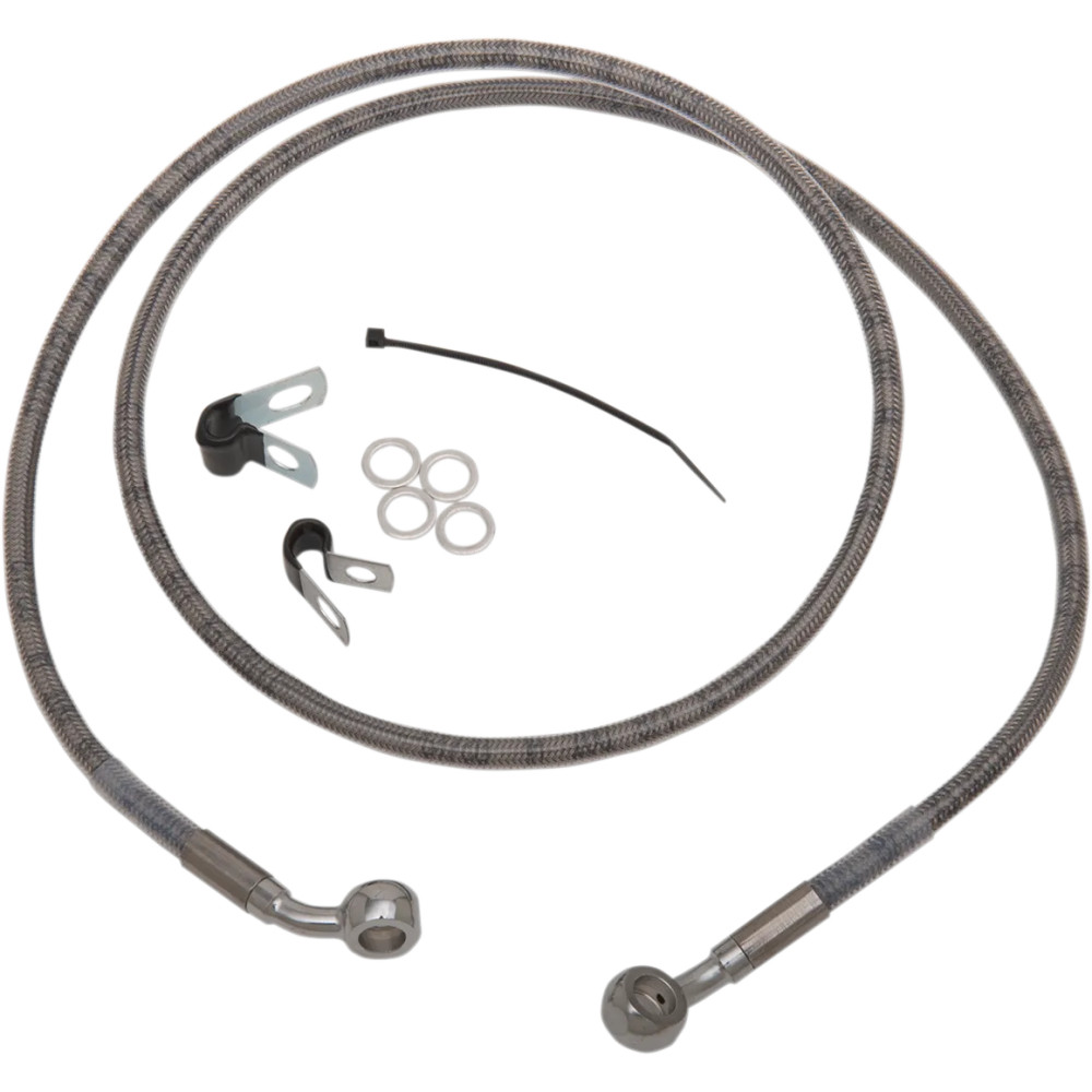 Extended Length Stainless Steel Brake Line Kit — 49-3/4" length, Oversize +8", front