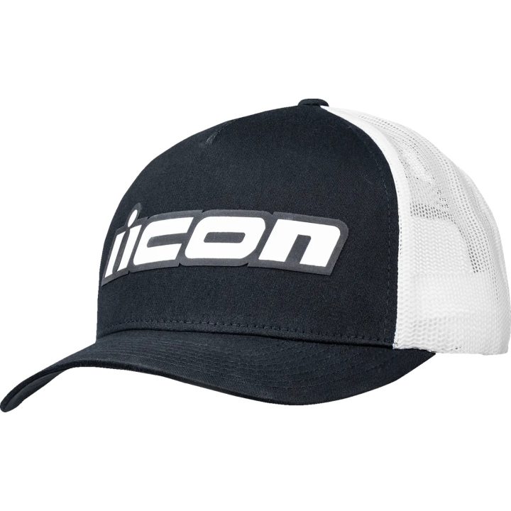 Gorra Icon Slant™ — Talla única, Snapback, Negro/Blanco