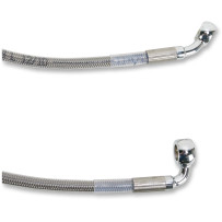 Extended Length Stainless Steel Brake Line Kit — 127.5 cm (50-1/4"), Oversize +15.2 cm (6"), Silver
