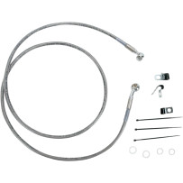 Extended Length Stainless Steel Brake Line Kit — 52-1/4", Oversize +8", Front