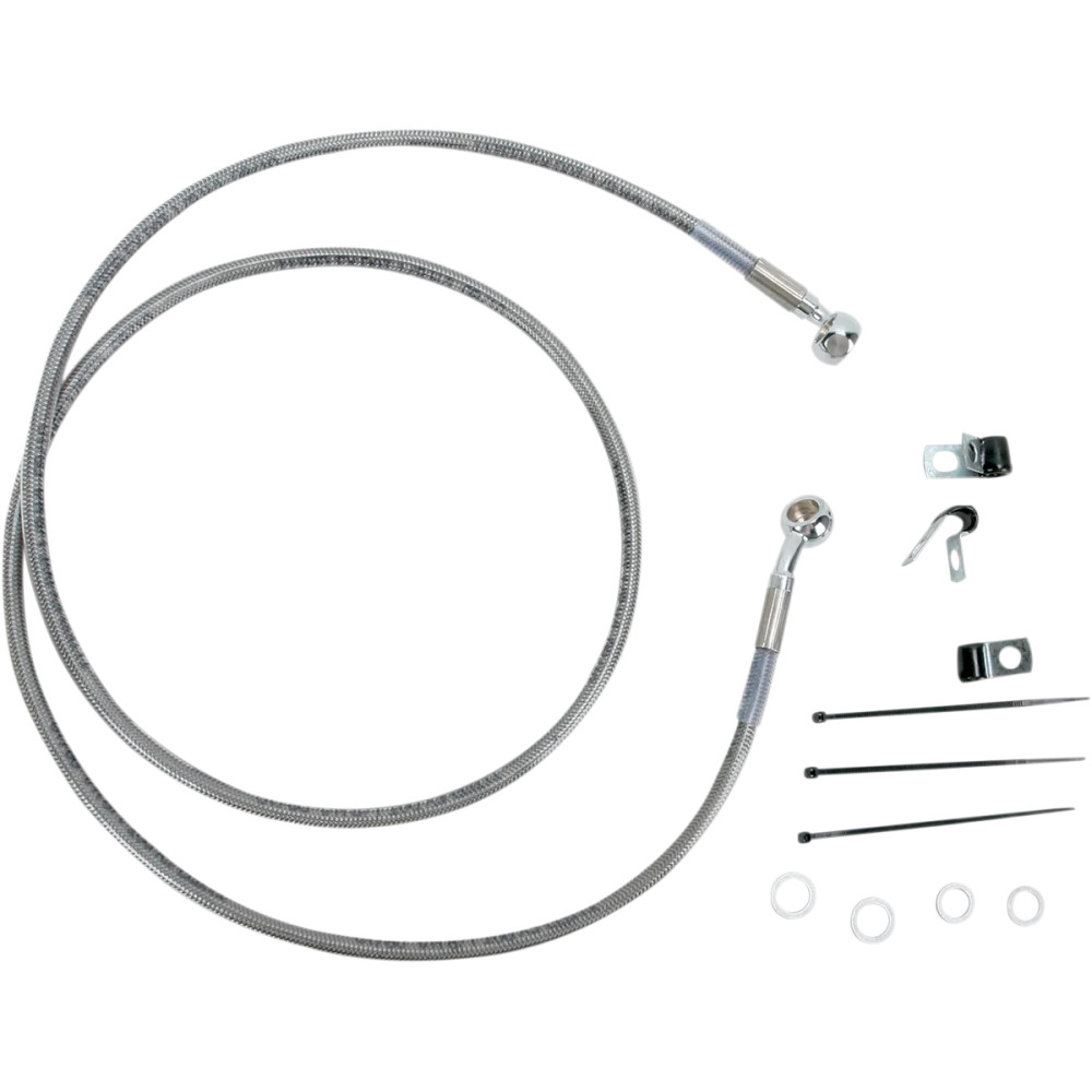 Extended Length Stainless Steel Brake Line Kit — 52-1/4", Oversize +8", Front