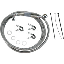 Extended Length Stainless Steel Brake Line Kit — Oversize +10" (25.4 cm), 138 cm (54-1/4"), front