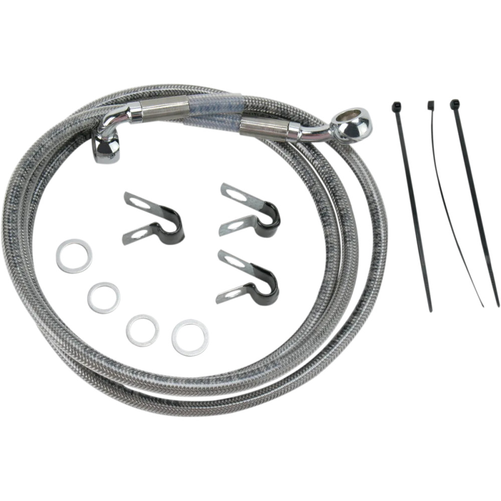 Extended Length Stainless Steel Brake Line Kit — Oversize +10" (25.4 cm), 138 cm (54-1/4"), front