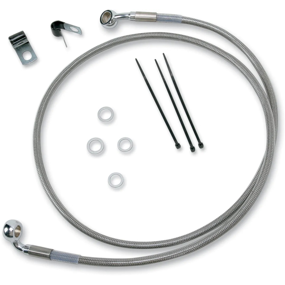 Extended Length Stainless Steel Brake Line Kit — 120 cm (47-1/4"), Oversize +5.1 cm (2")