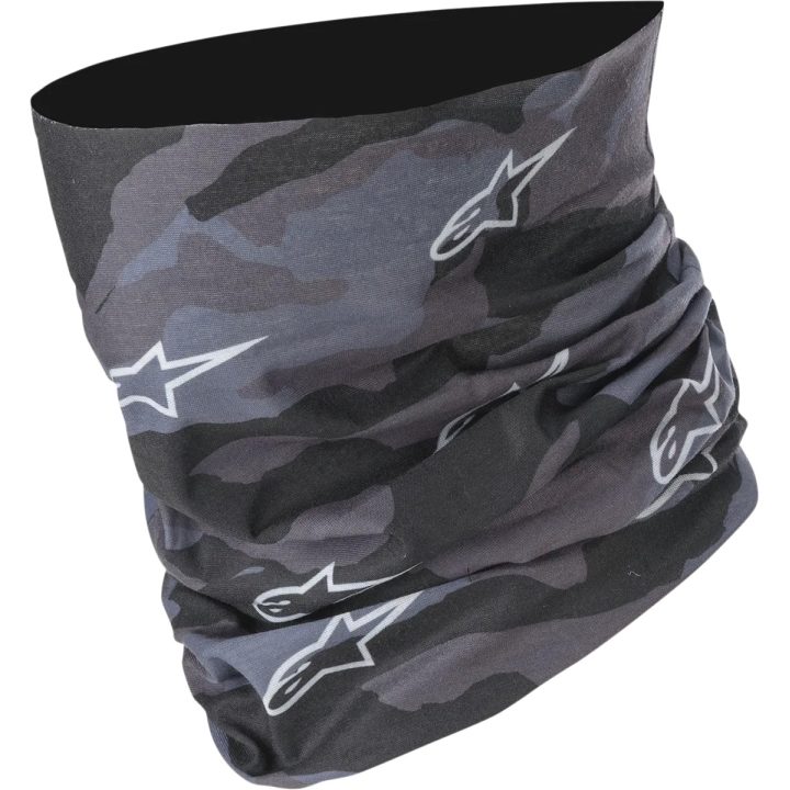 Tubular de cuello — Talla única, Negro, Gris