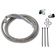 Extended Length Stainless Steel Brake Line Kit — 129 cm (50-7/8"), Oversize +10.2 cm (4"), Front