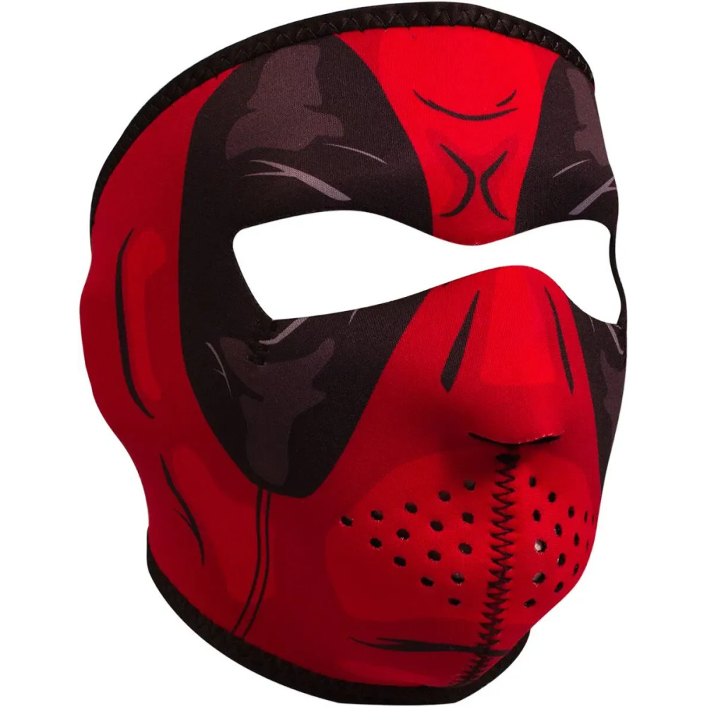 Neoprene Full-Face Mask — One Size, Black/Red