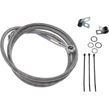 Extended Length Stainless Steel Brake Line Kit — Oversize +20.3 cm, Front, Silver