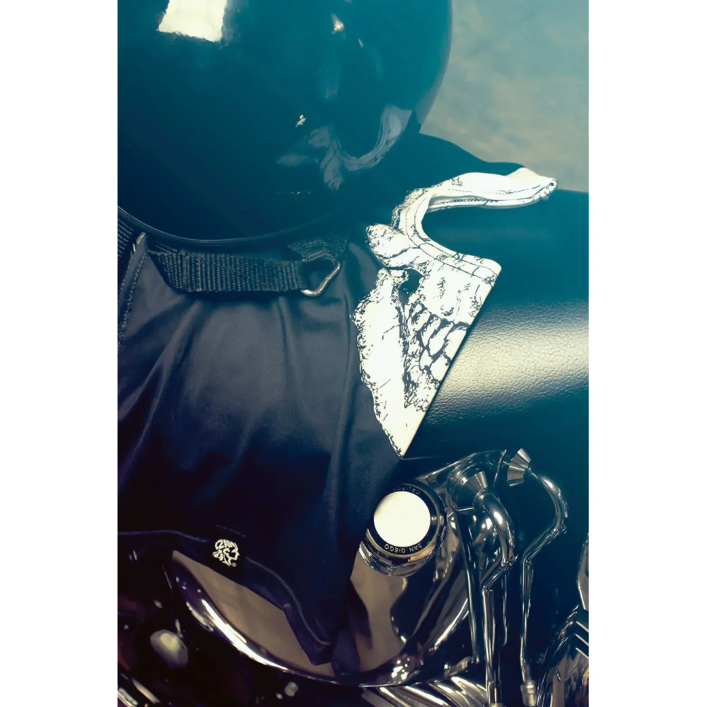 Pasamontañas Poliéster Calavera — Talla única, Negro, Gris