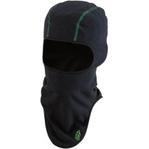 Balaclava Fleece — S/M, Full-face mask, Black/Green