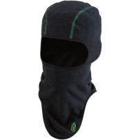 Balaclava Fleece — S/M, Full-face mask, Black/Green