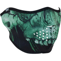 Mascarilla de neopreno media — Talla única, negro, verde