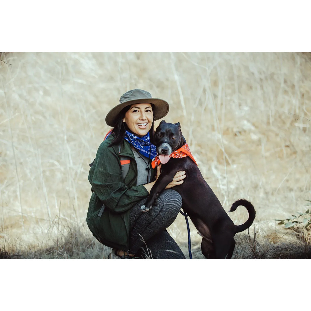 Bandana de algodón — 22" x 22", azul