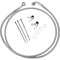 Extended Length Stainless Steel Brake Line Kit — 132 cm (52"), Oversize +25.4 cm (10")