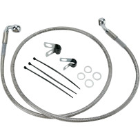 Extended Length Stainless Steel Brake Line Kit — 124 cm (48-7/8"), Oversize +25.4 cm (10")