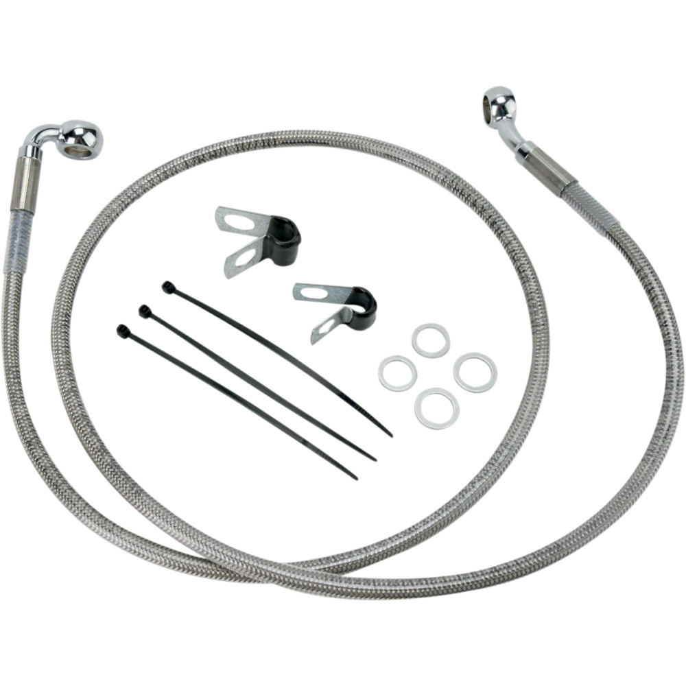 Extended Length Stainless Steel Brake Line Kit — 124 cm (48-7/8"), Oversize +25.4 cm (10")