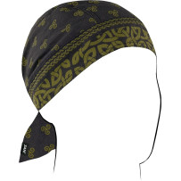 Flydanna® Cotton Headwrap — One Size, Black, Olive