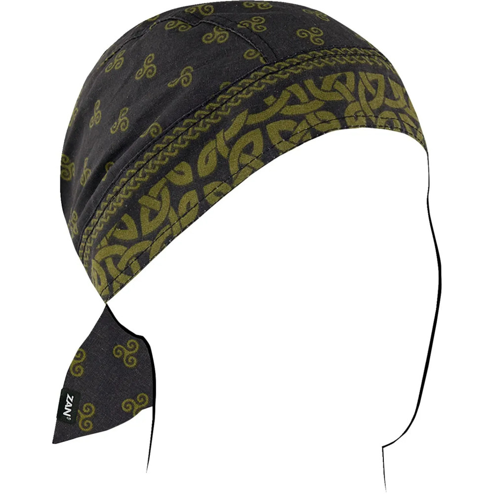 Flydanna® Cotton Headwrap — One Size, Black, Olive