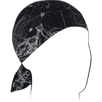 Flydanna® Cotton Headwrap — One Size, Black, White