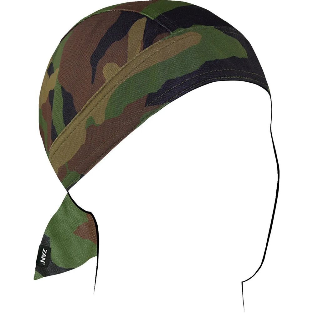 Flydanna® Micro-malla de poliéster para la cabeza — Talla única, verde camuflado