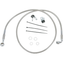 Extended Length Stainless Steel Brake Line Kit — 114.5 cm (45"), Oversize +10.2 cm (4")