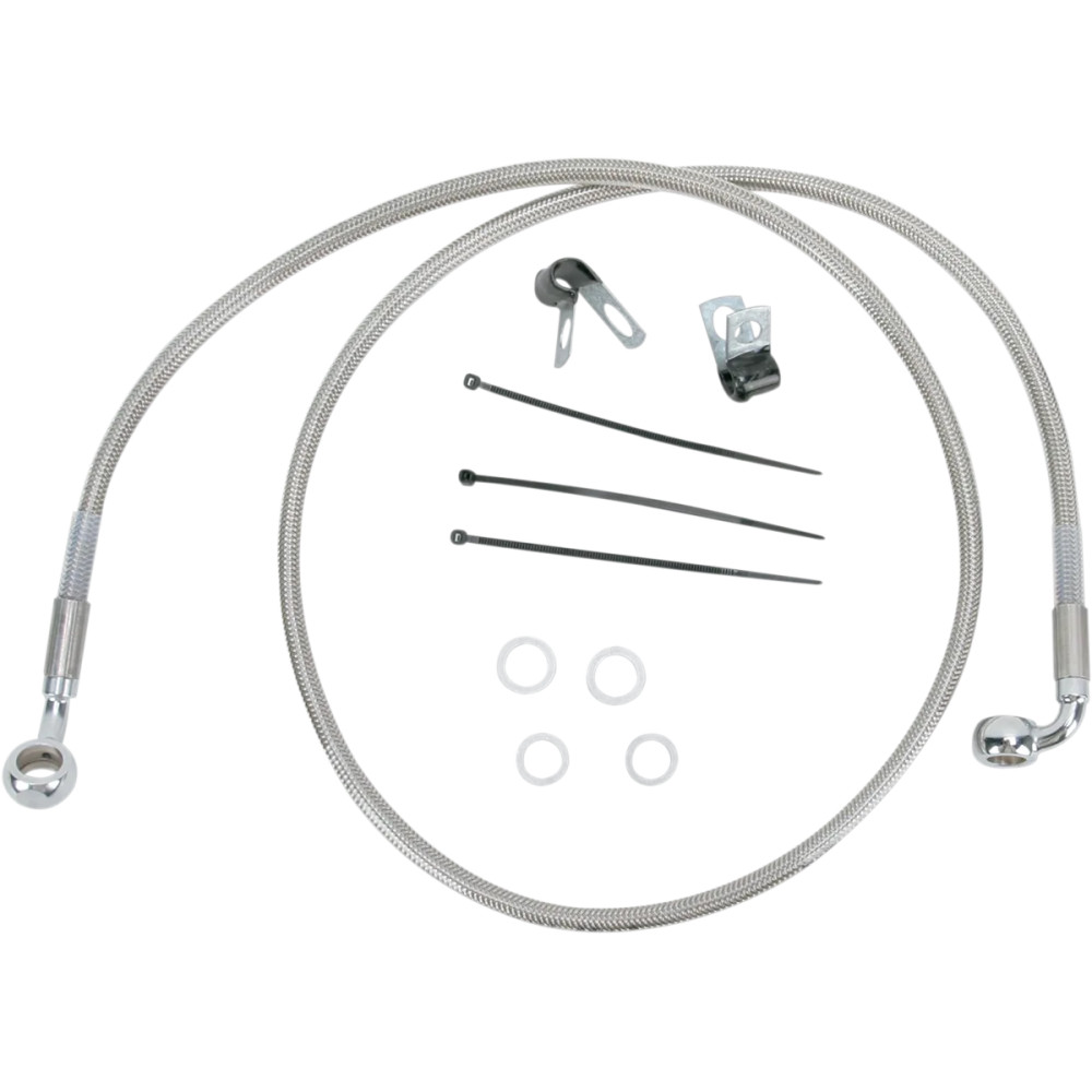 Extended Length Stainless Steel Brake Line Kit — Oversize +15.2 cm (6"), 119.5 cm (47")