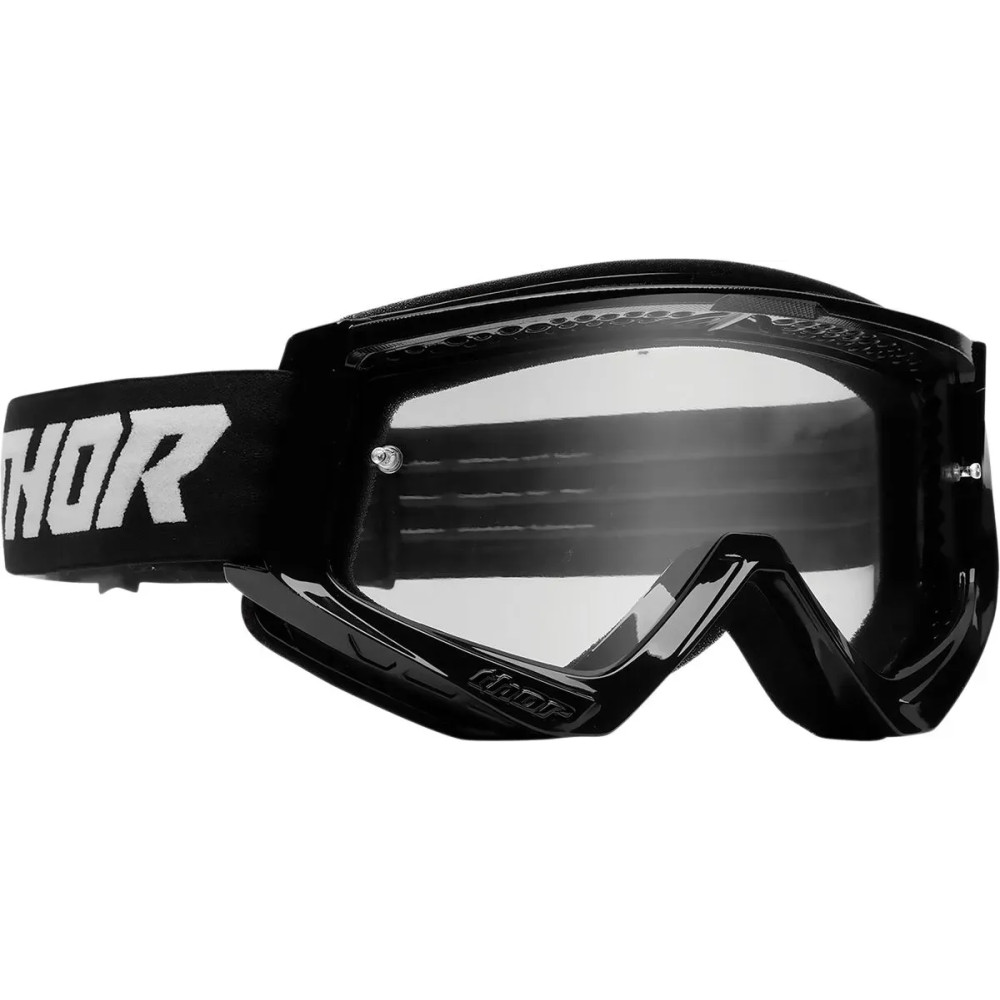 Combat Racer Goggle — One Size, Black, Clear lens