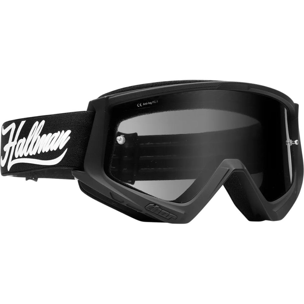 Combat Racer Goggle — One Size, Black, Clear lens