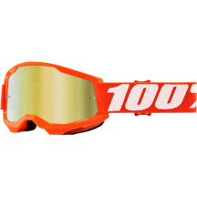 Youth Strata 2 Goggle — One Size, Orange, Mirrored Gold Lens