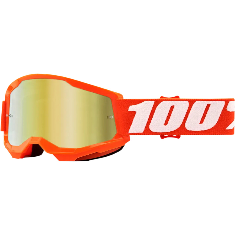 Youth Strata 2 Goggle — One Size, Orange, Mirrored Gold Lens