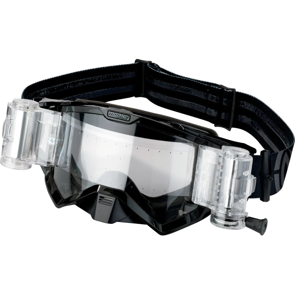 XCR Goggle Complete Roll-Off System — Adult, Black, Clear lens