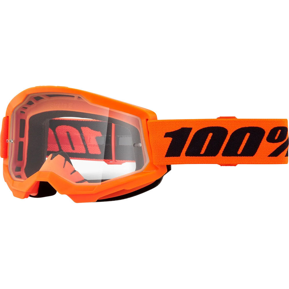 Strata 2 Goggle — One Size, Triple-post tear-off compatible, Black/Orange
