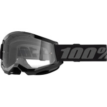 Youth Strata 2 Goggle — One Size, Tear-off compatible, Clear lens, Black
