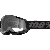 Youth Strata 2 Goggle — One Size, Tear-off compatible, Clear lens, Black