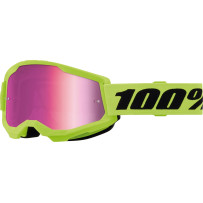 Youth Strata 2 Goggle — Youth, Black, Fluorescent Yellow, Mirrored Pink Lens
