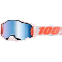 Armega Goggle — One Size, Orange/White, Mirrored Blue Lens