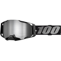 Armega Goggle — One Size, Black, Silver mirror