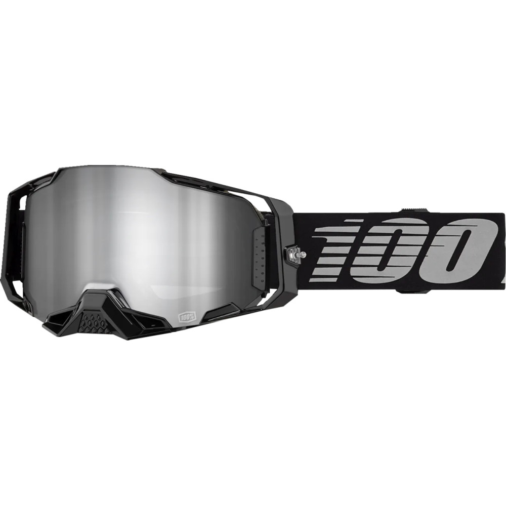 Armega Goggle — One Size, Black, Silver mirror