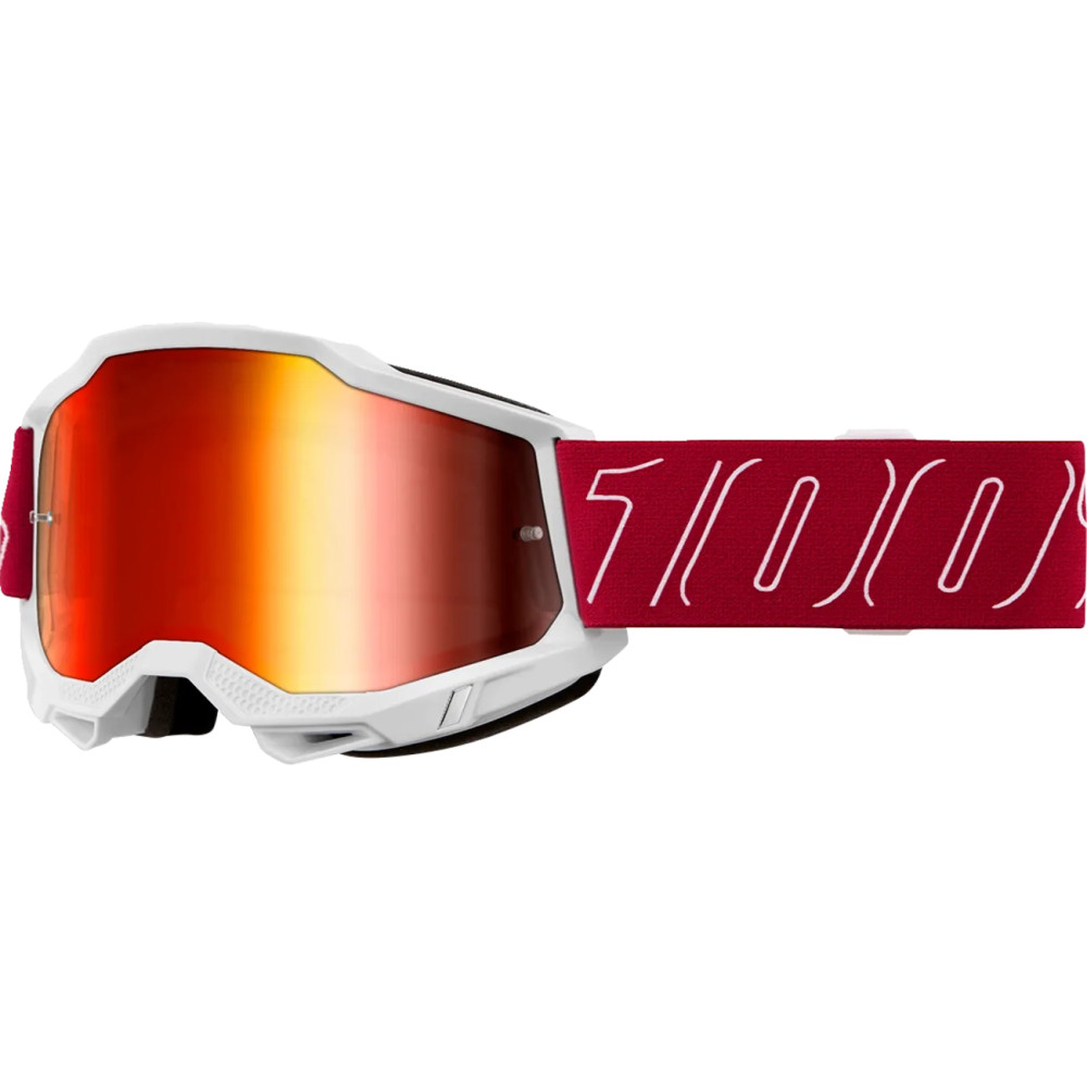Accuri 2 Goggle — One Size, Mirrored lens, Red/White
