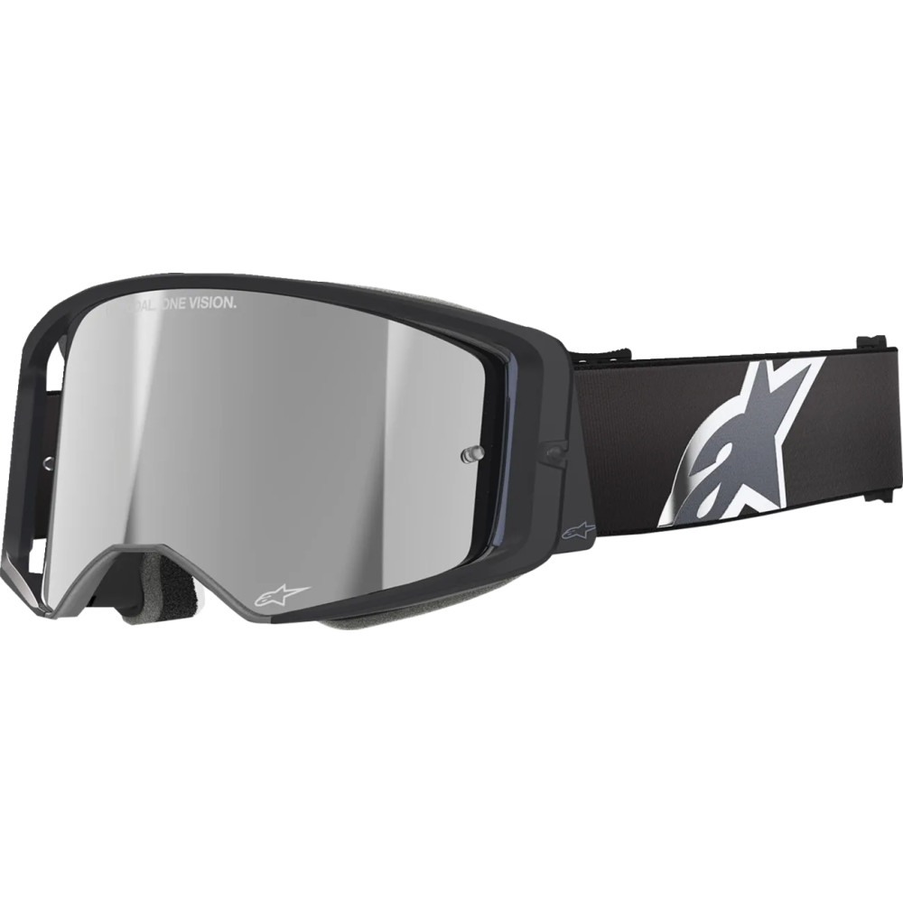 Supertech Corp Goggle — One Size, Black/Gray, Silver mirror lens, Roll-Off compatible