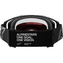 Vision 8 Corp Goggle — One Size, Black, Red Mirror Lens
